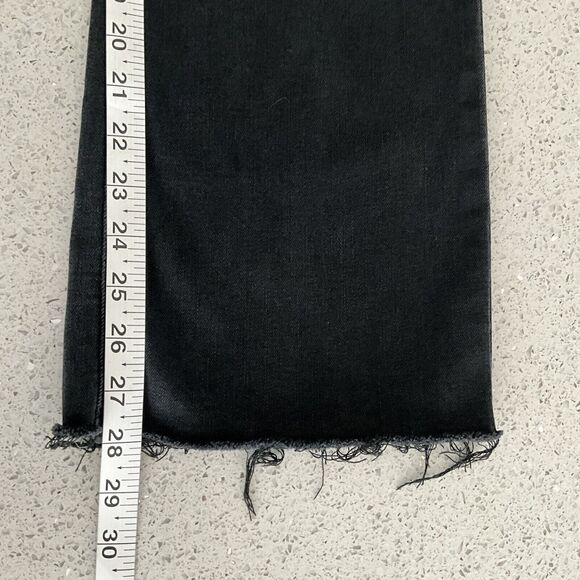 Judy Blue Slim Bootcut High Rise Jeans Black Washed Distressed Frayed Hem 30 - Picture 7 of 12